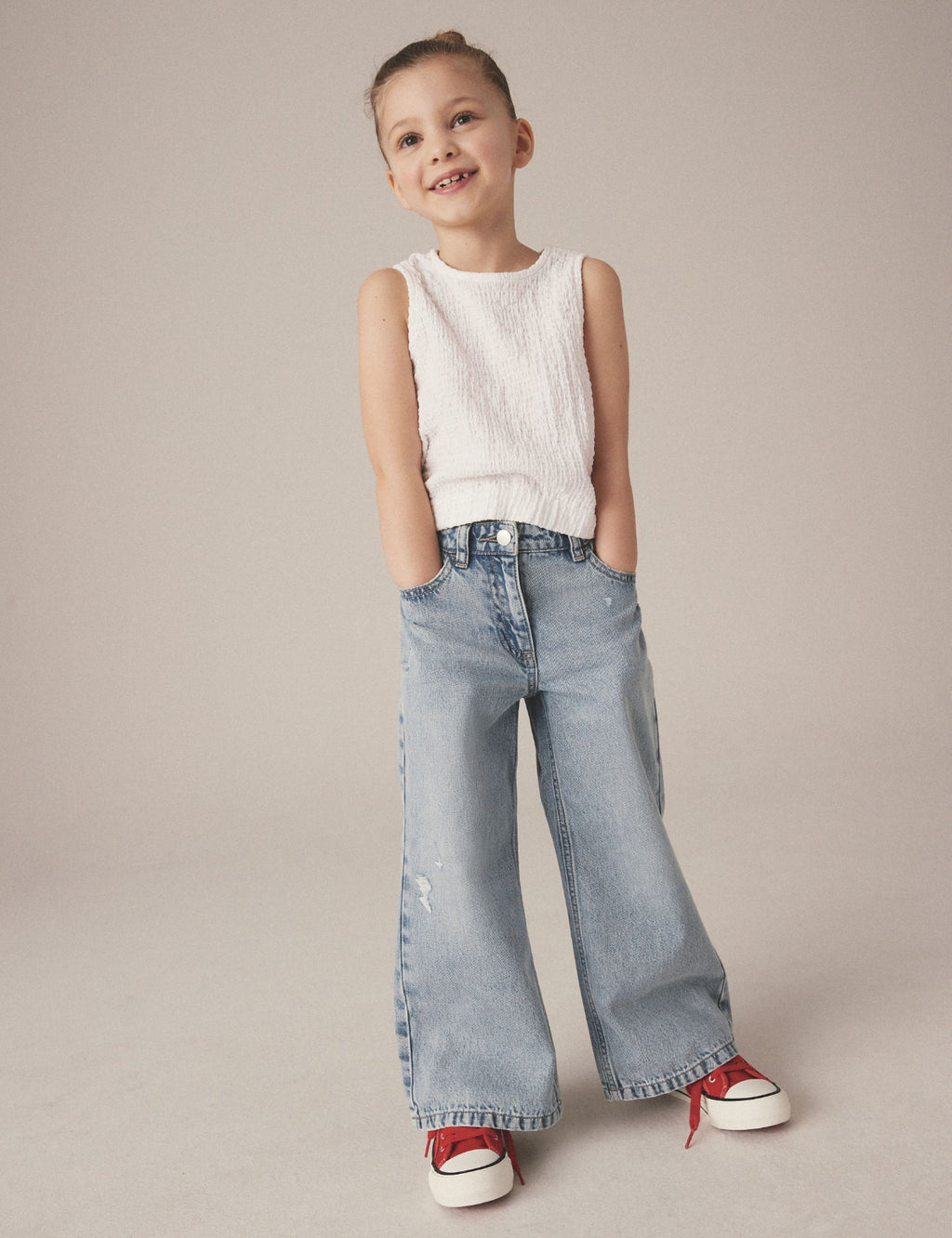 Chocolate Leopard Wide Leg Jeans