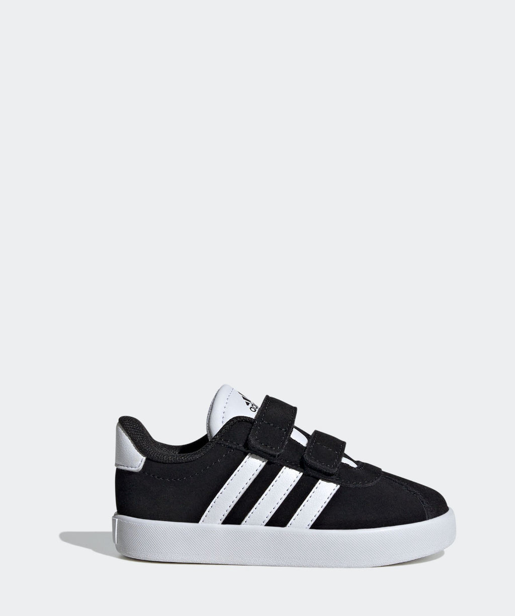 adidas Black VL Court 3.0 Hook and Loop Infant Trainers