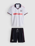 A sporty tee and shorts clothing co-ord with an England football team design