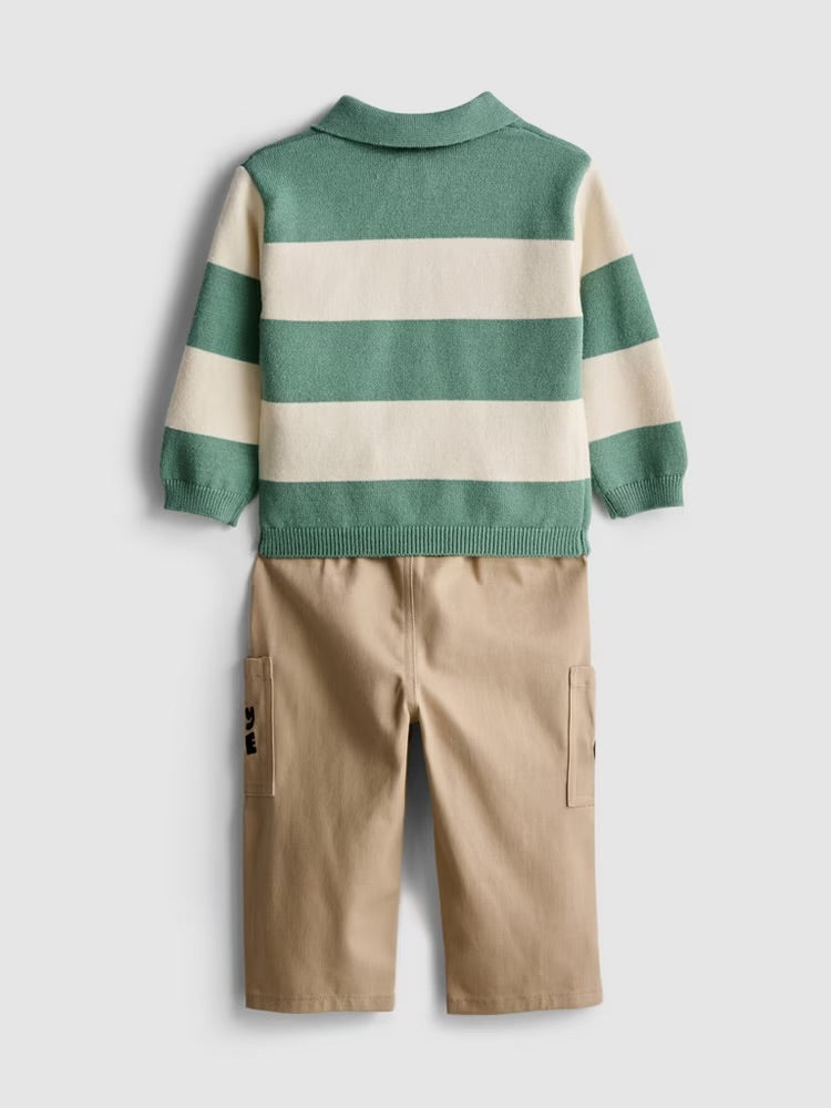 Disney's Mickey Mouse Rugby Shirt and Cargo Trousers Set (immediate)