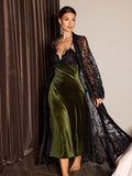 2pcs Woman Velvet Sleepwear Set