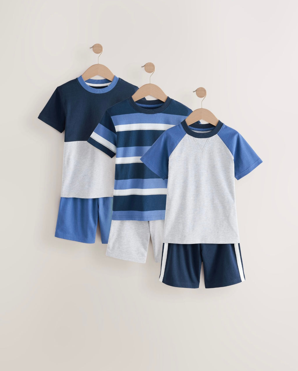 Navy/Grey Shorts Pyjamas 3 Pack