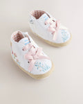 White/Pink Character Baby High Top Trainers