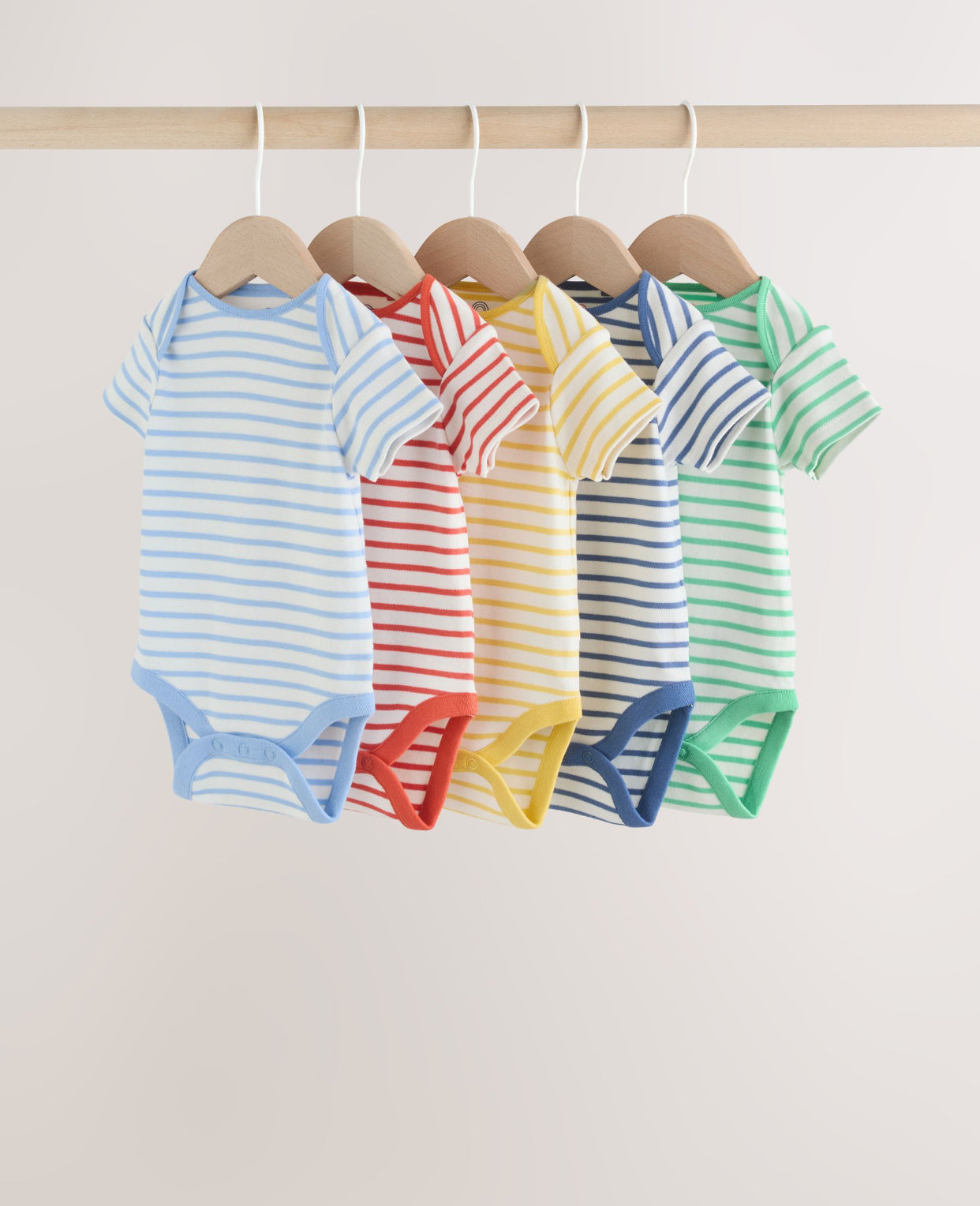 Bright Stripe Short Sleeve Baby
Bodysuits 5 Pack