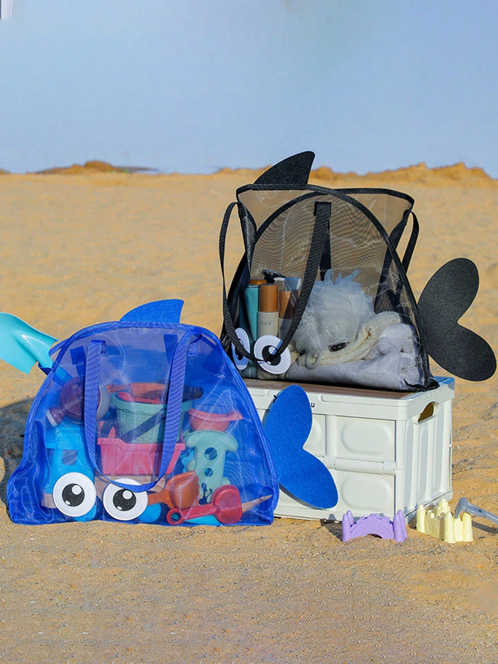 Multi-Purpose 3D Mesh Beach Shell Bag (immediate)