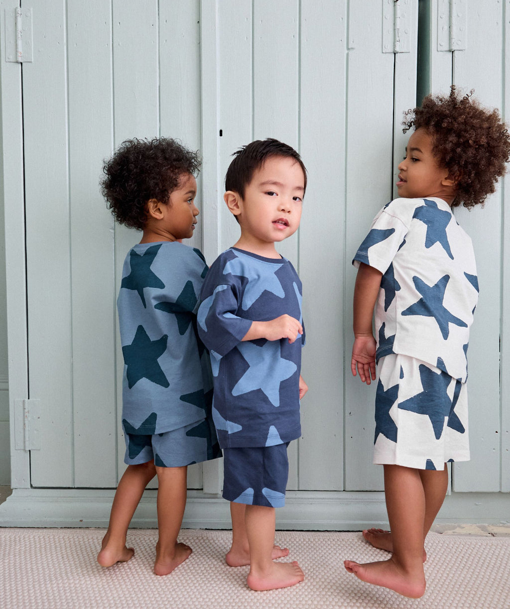 Navy Blue/White Stars Short Pyjamas 3 Pack