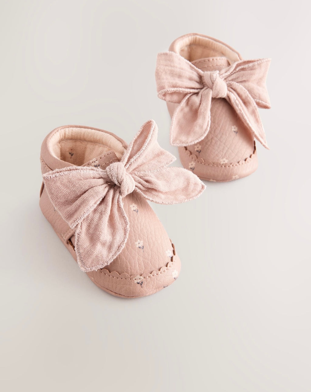 Pink Rust Baby Floral Print Boots
