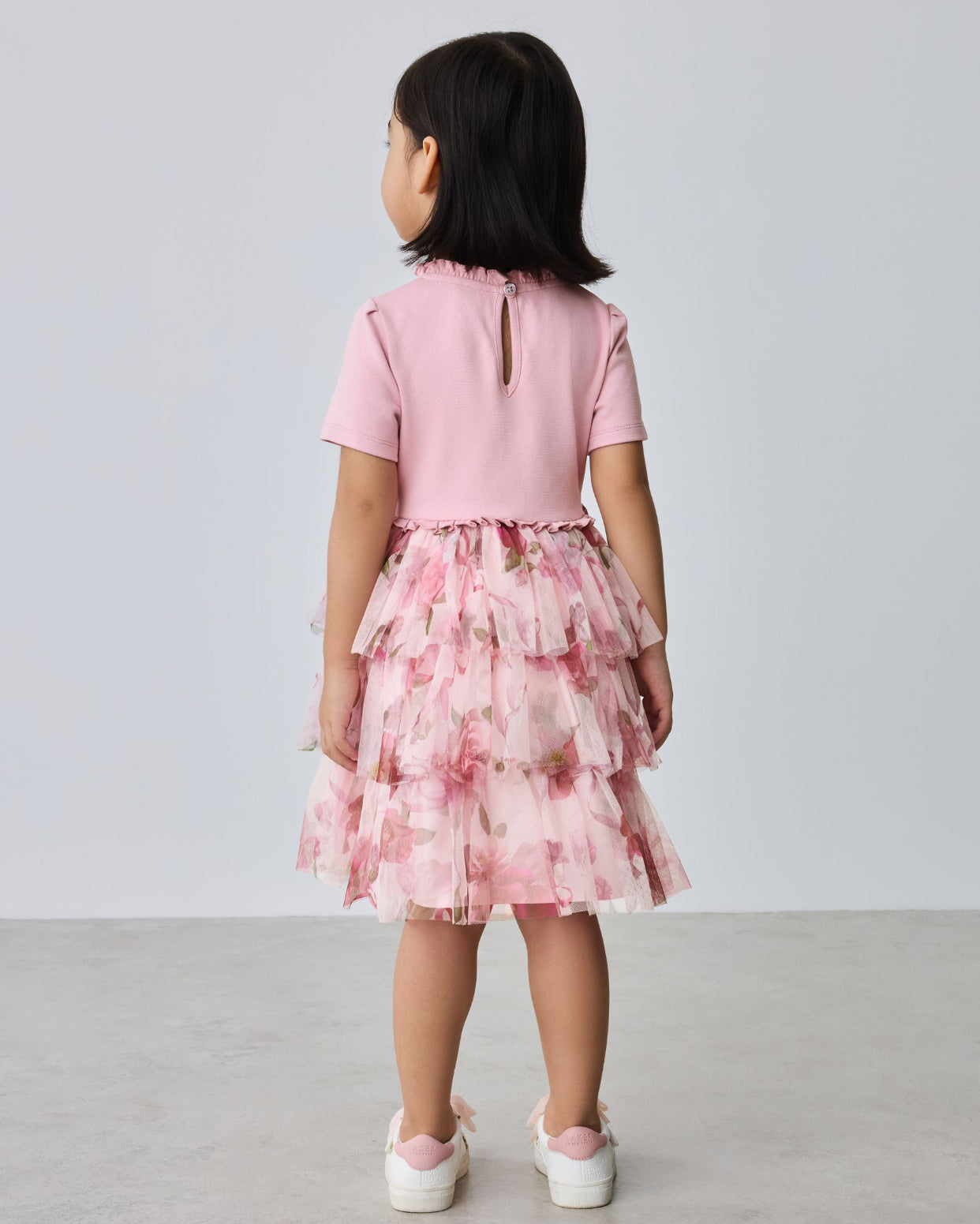 Baker by Ted Baker Ponte Wrap-Over
Floral Mesh Tier Dress