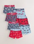 Red/Blue Emergency Vehicles Trunks 7 Pack