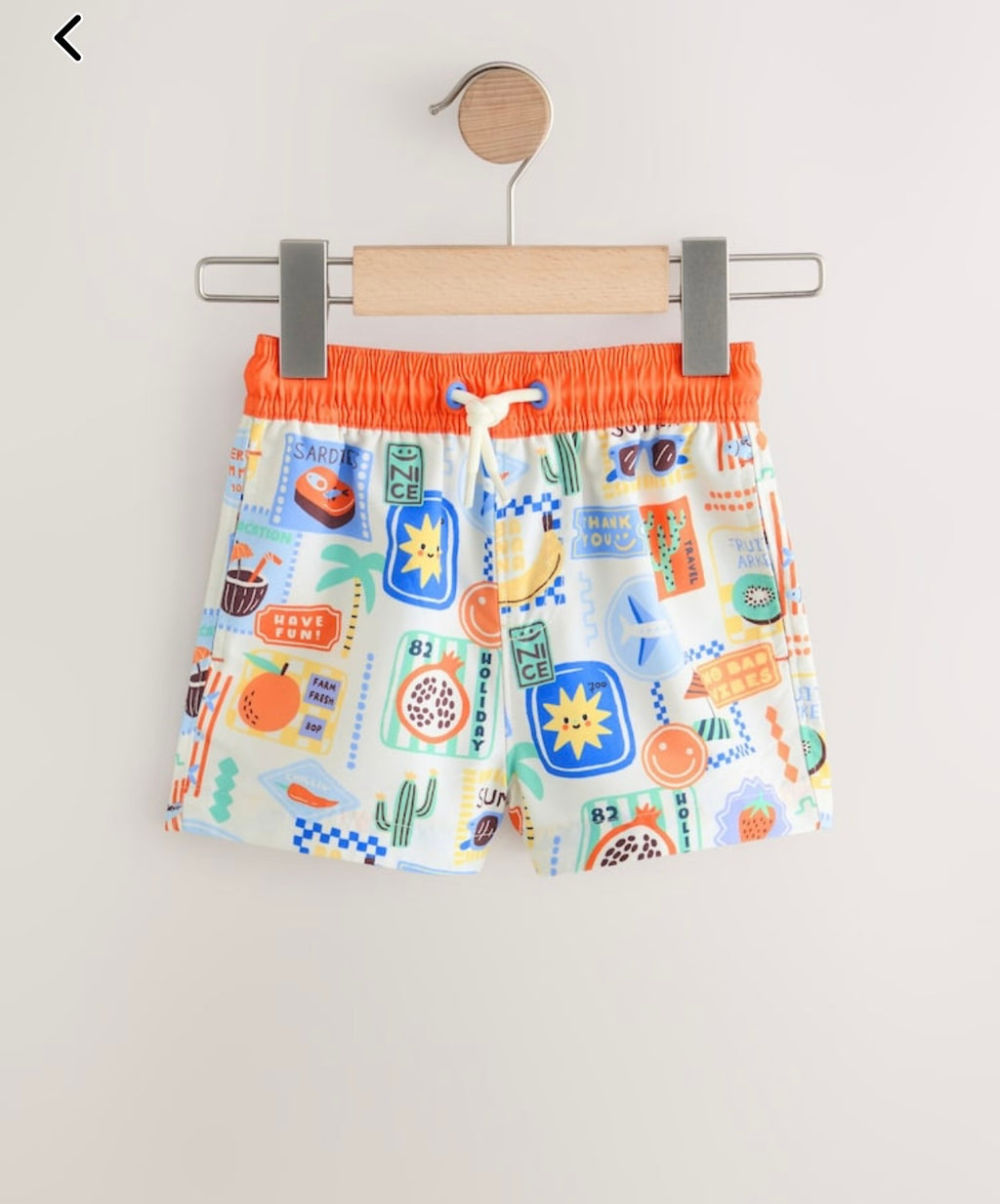 Orange/White Printed Swim Shorts 2 Pack