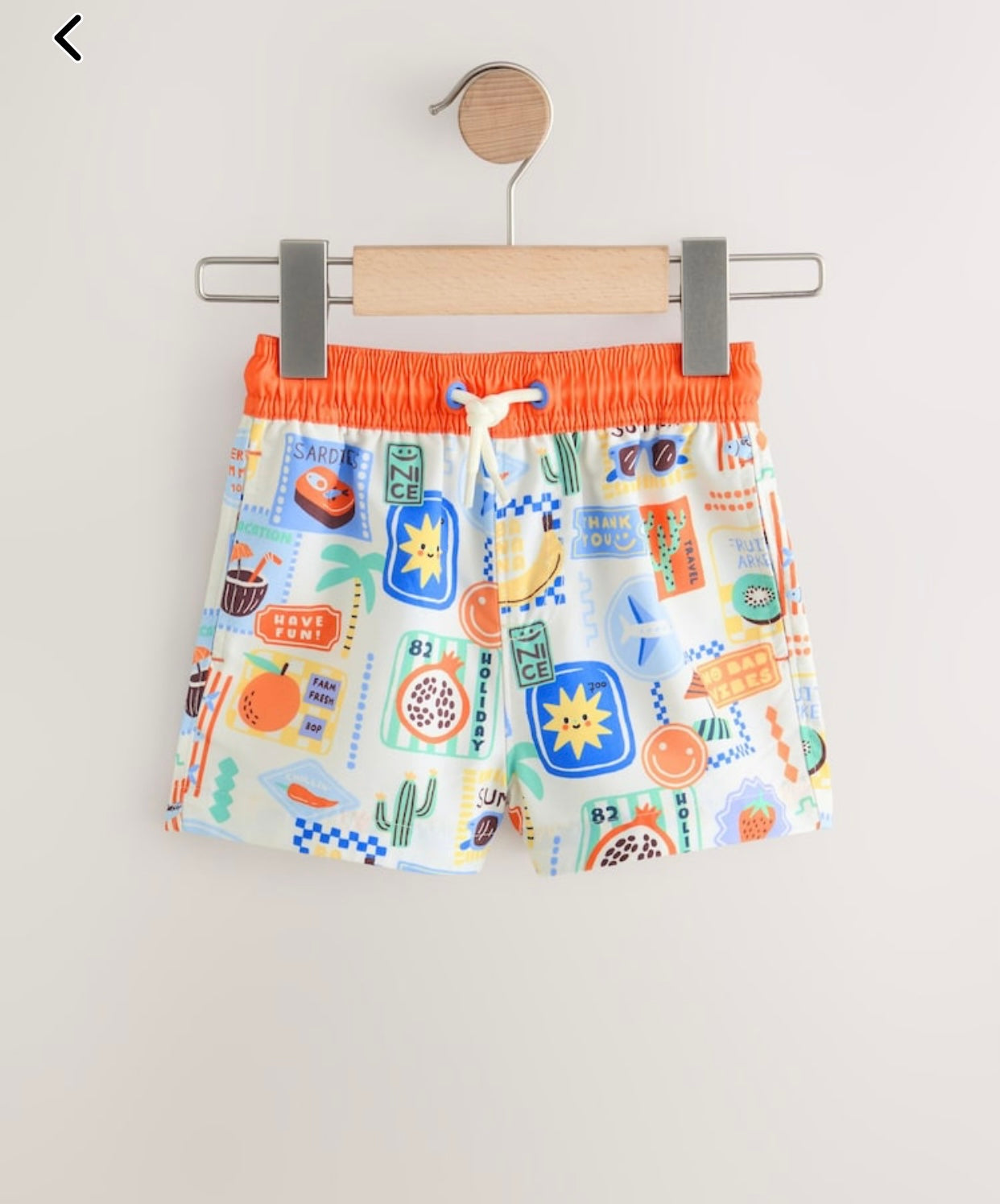 Orange/White Printed Swim Shorts 2 Pack