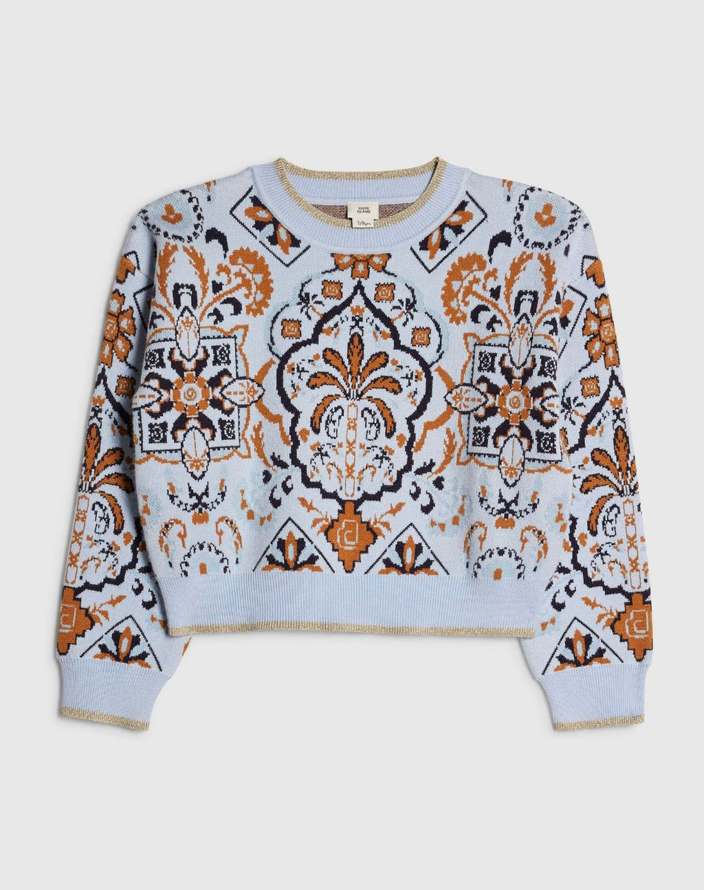 River Island Blue Floral Jumper