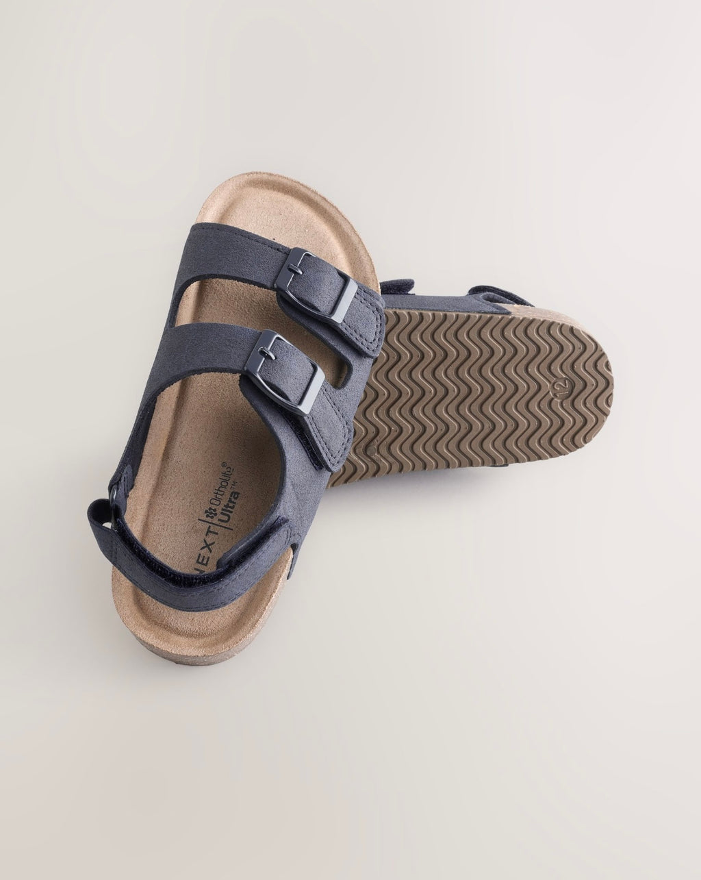 Navy Standard Fit (F) Double Buckle
Cushioned Footbed Sandals