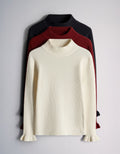 The Set 3 Pack Knitted Long Sleeve Roll Neck Rib Jumpers