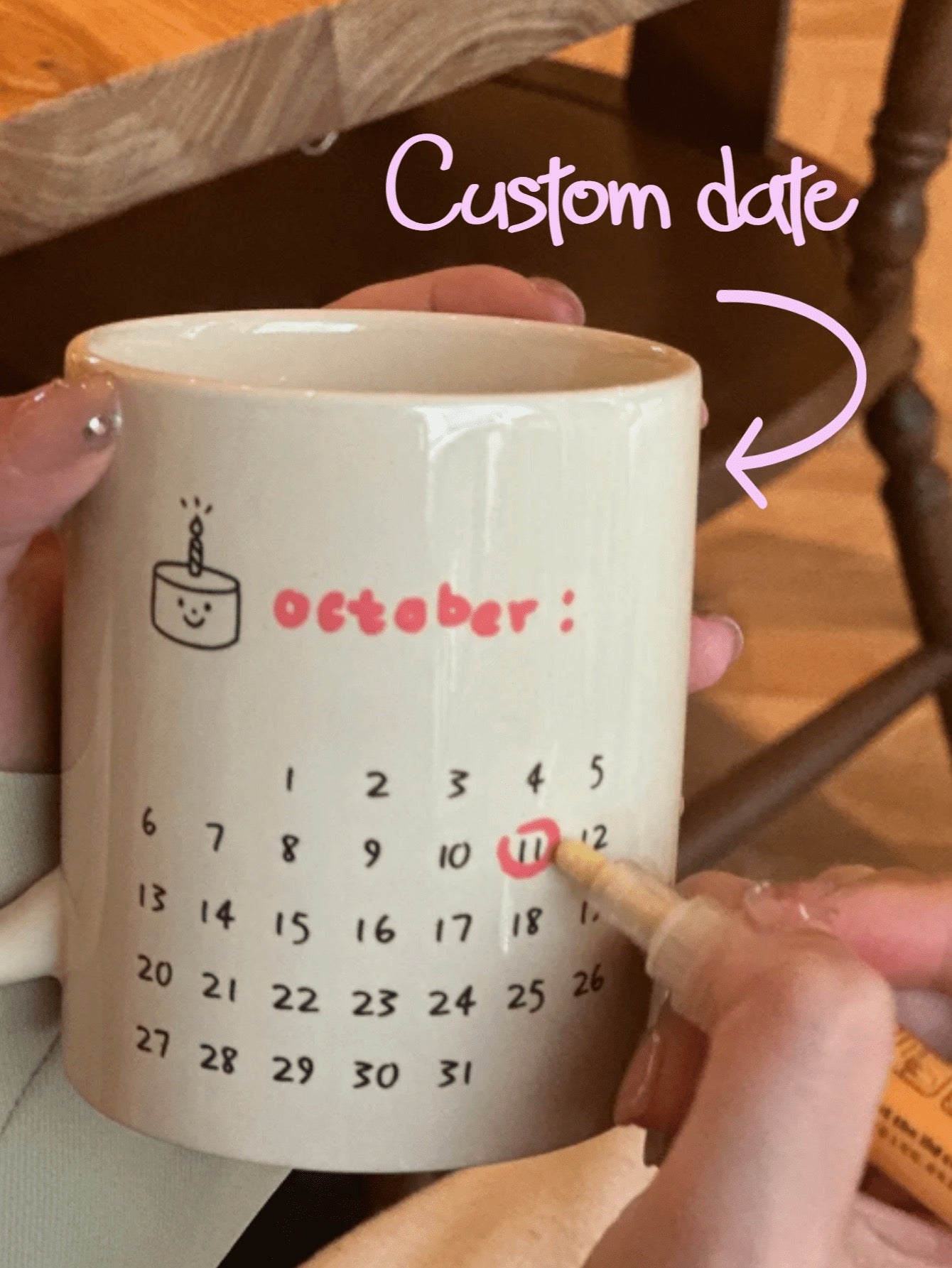 1pc Custom Calendar Mug