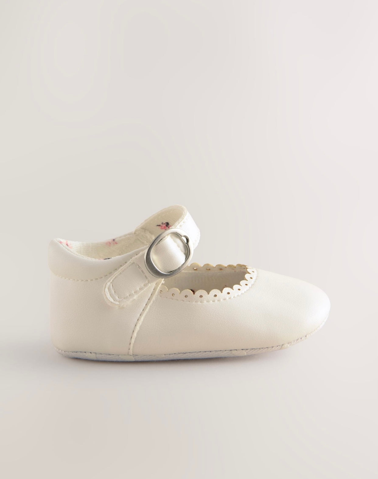 White Mary Jane Baby Shoes