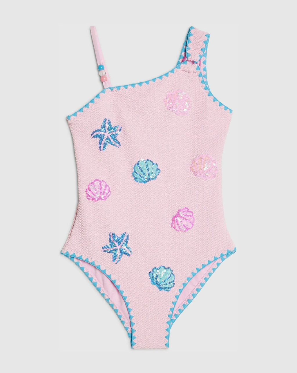 River Island Pink Sequin Shell
Aysmmetric Swimsuit