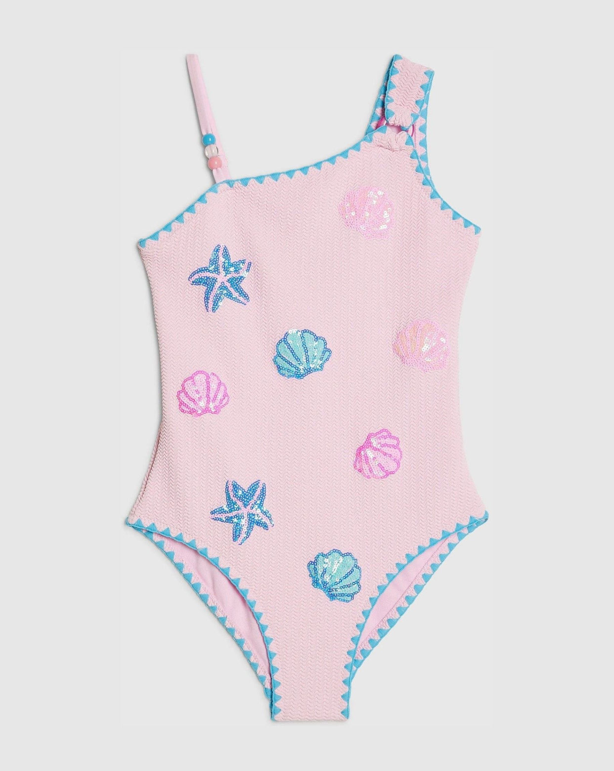 River Island Pink Sequin Shell
Aysmmetric Swimsuit