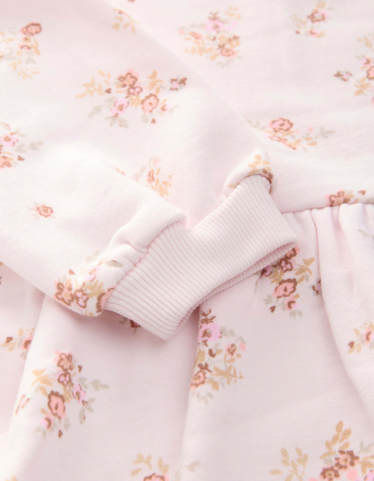 Cream Floral Sweat Dress (immediate)