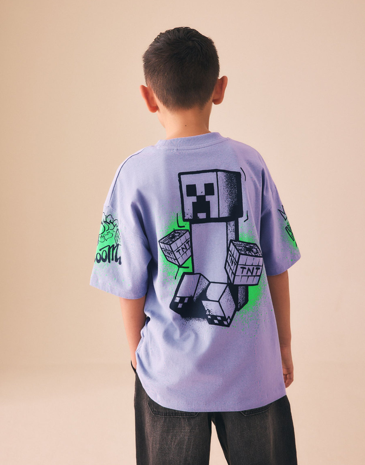 Purple Placement Single Minecraft T- Shirt