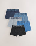 Blue/Grey Trunks 5 Pack