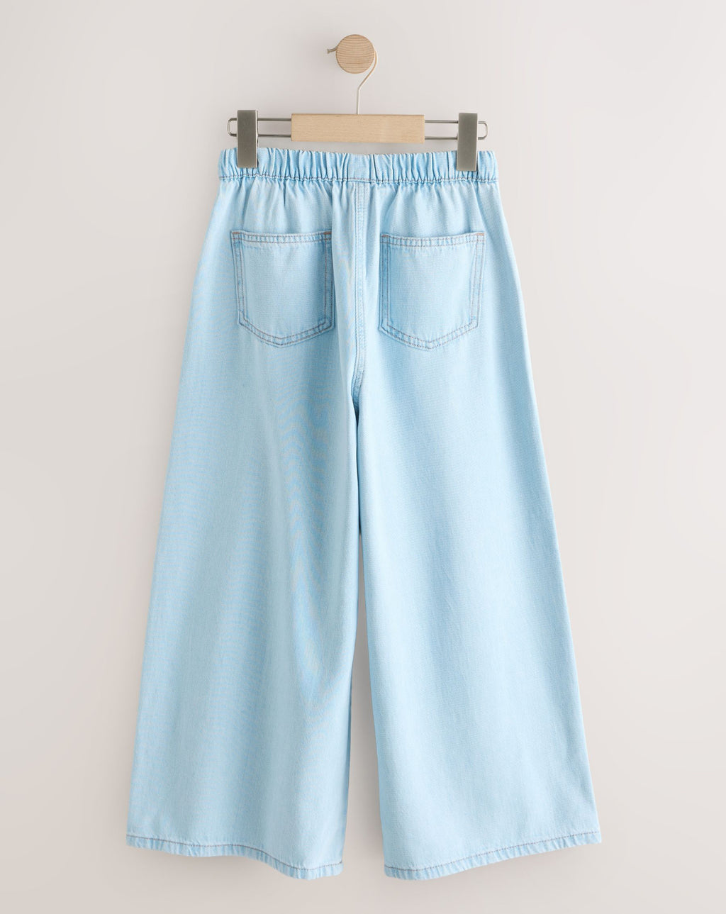 Light Blue Pullon Wide Leg Jeans