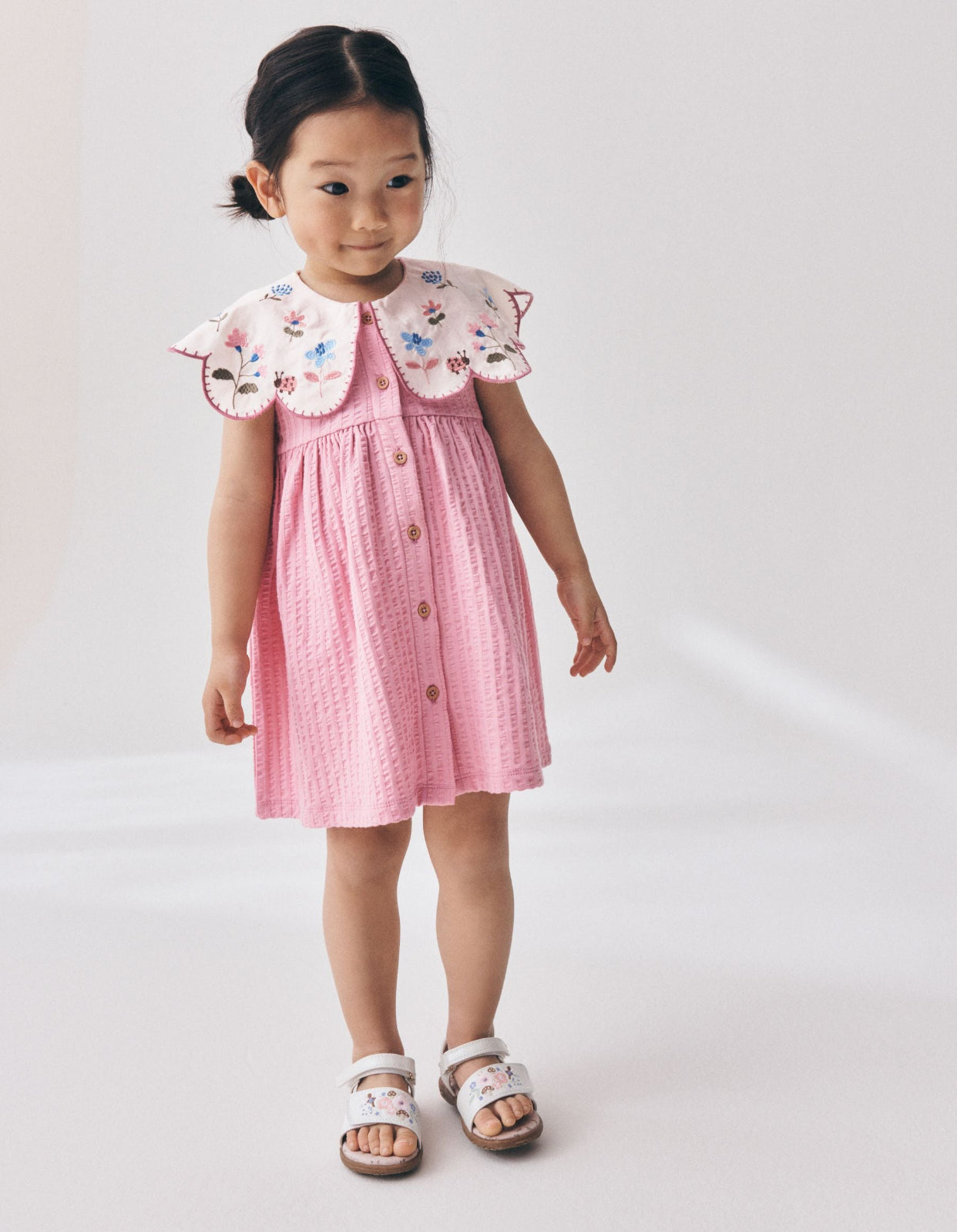 Pink Collared Summer Dress (3mths-7yrs)