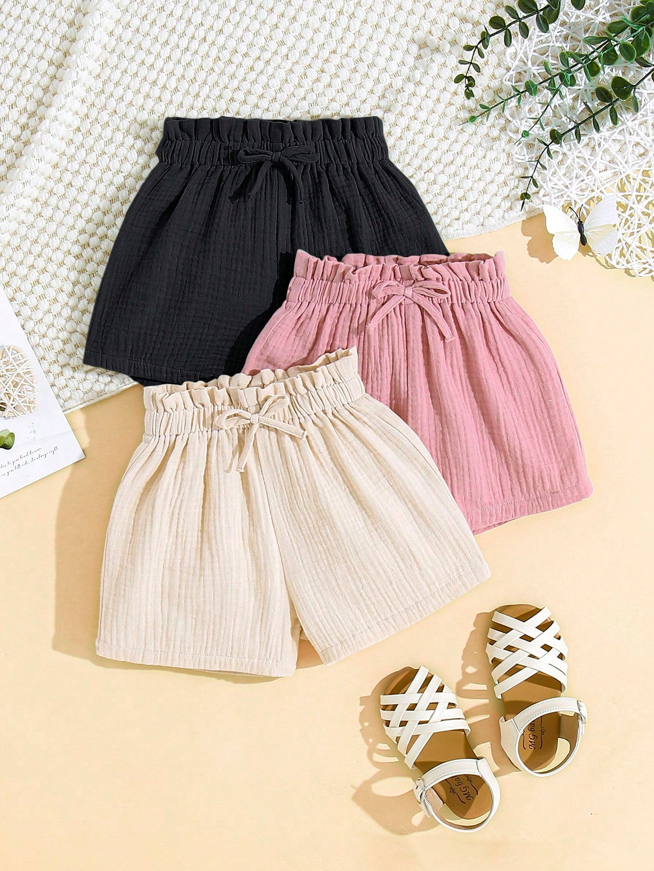 Baby Girl Casual Summer 3pcs/Set Shorts