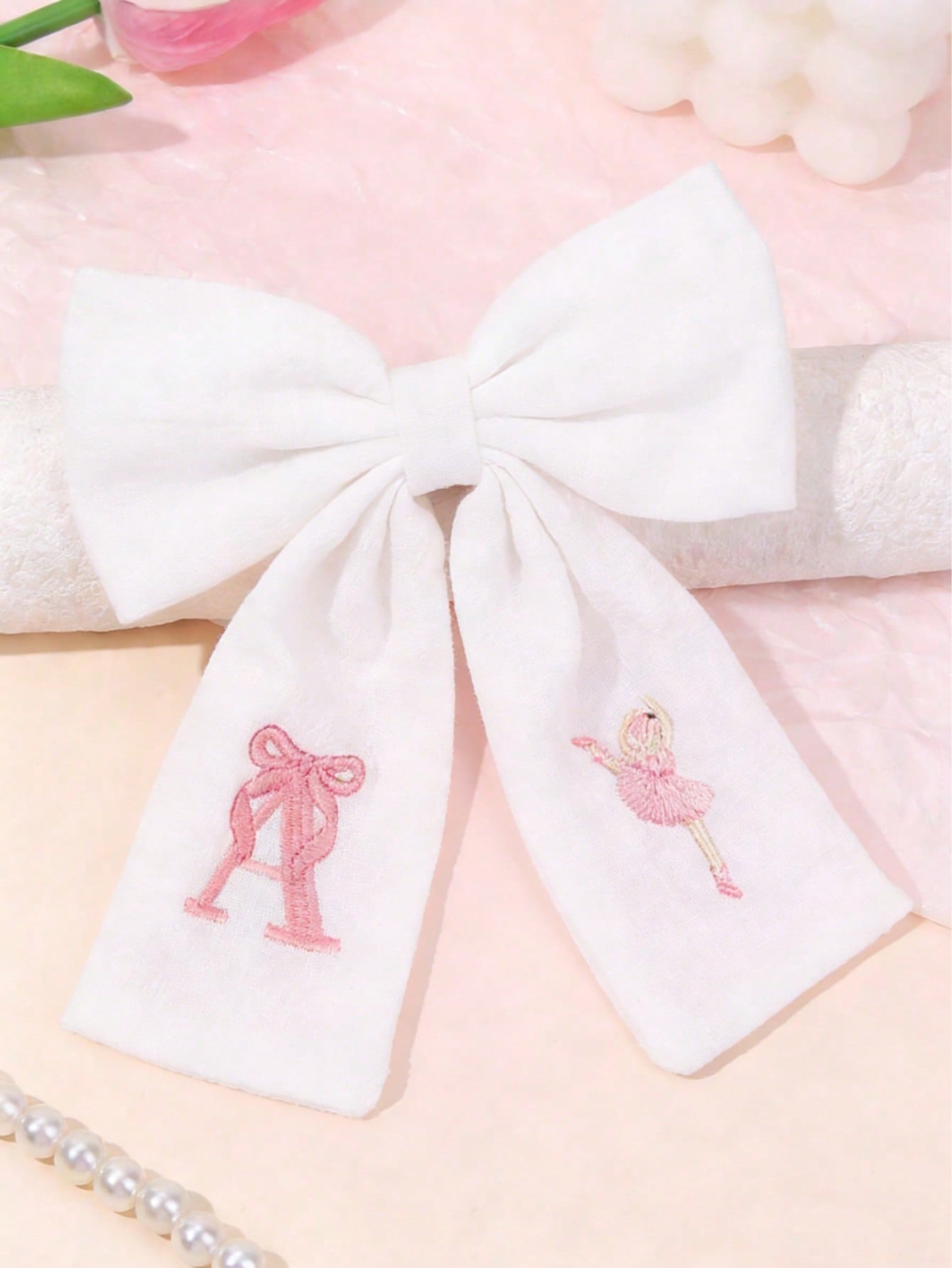 1pc Letter Embroidered Hair Clip