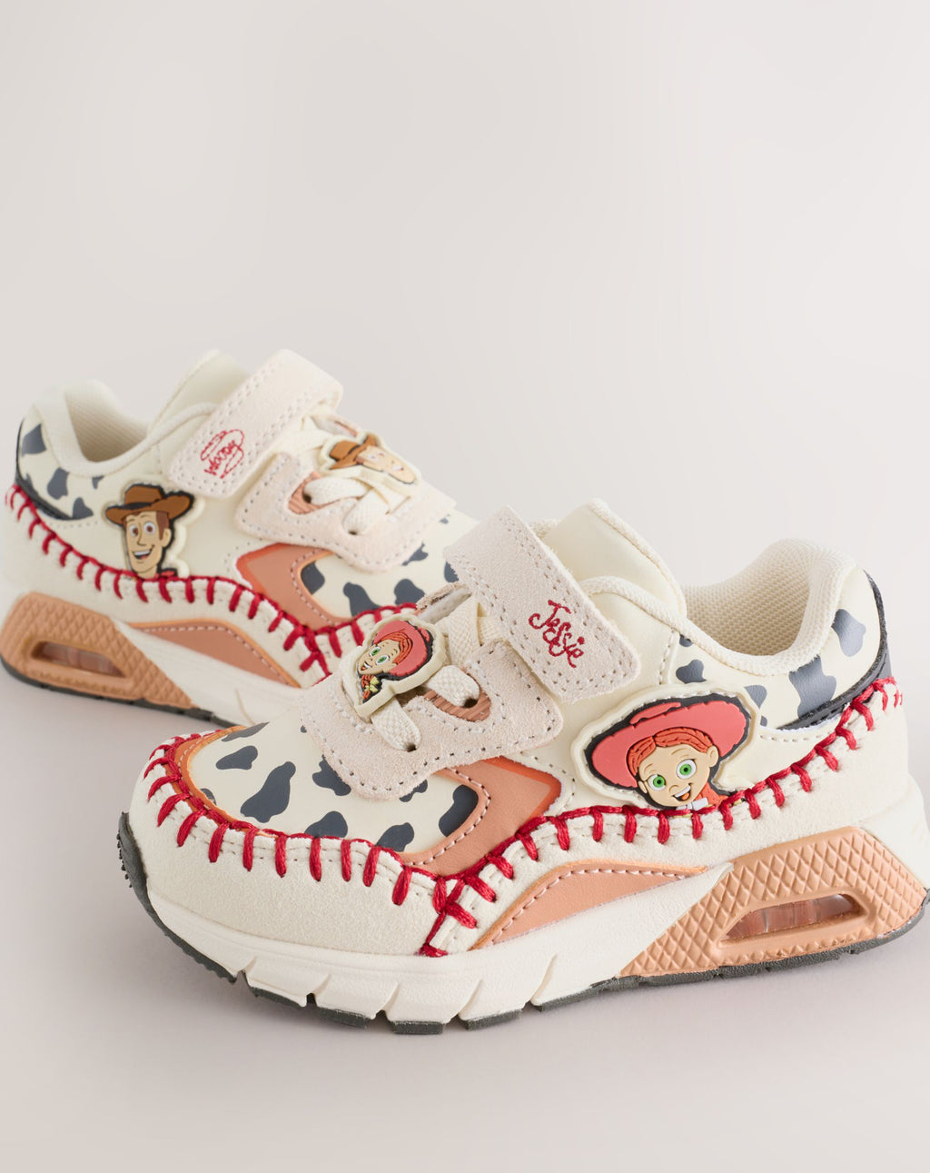Neutral Toy Story Touch Fastening Elastic Lace Bubble Trainers