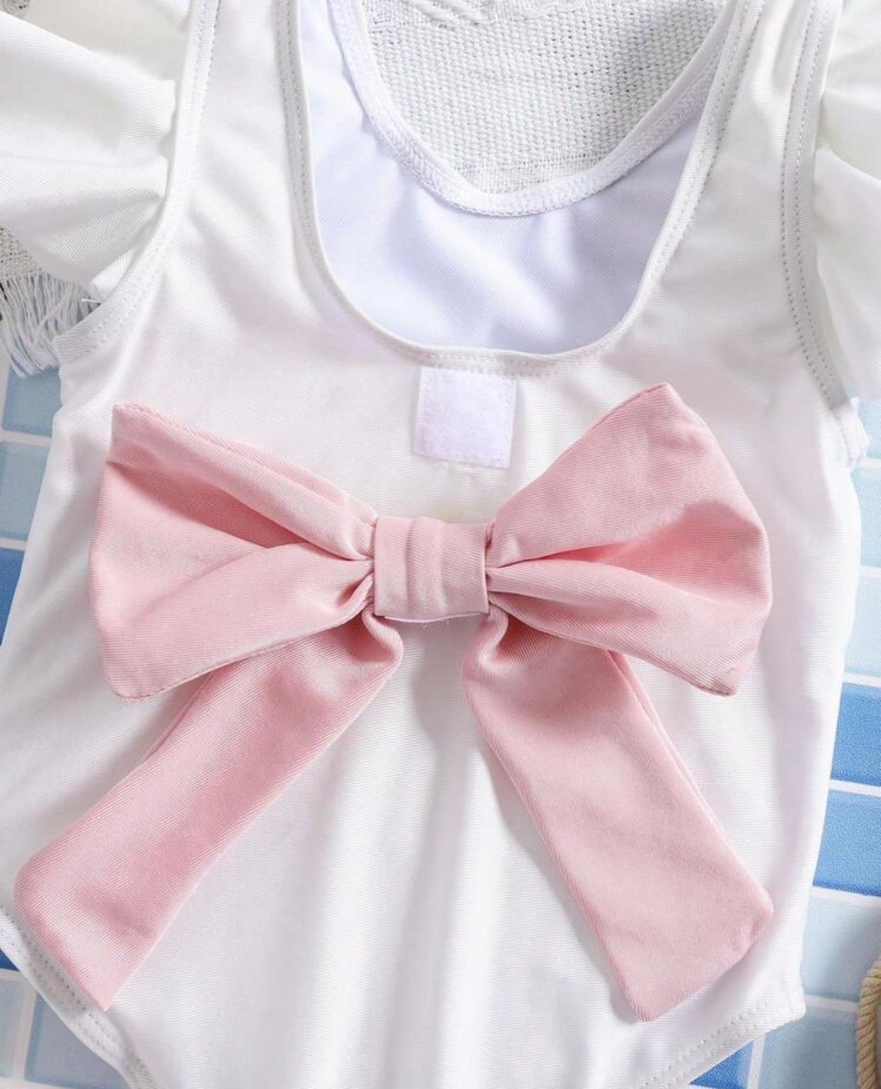 Baby Girl Detachable Bow Swimsuit