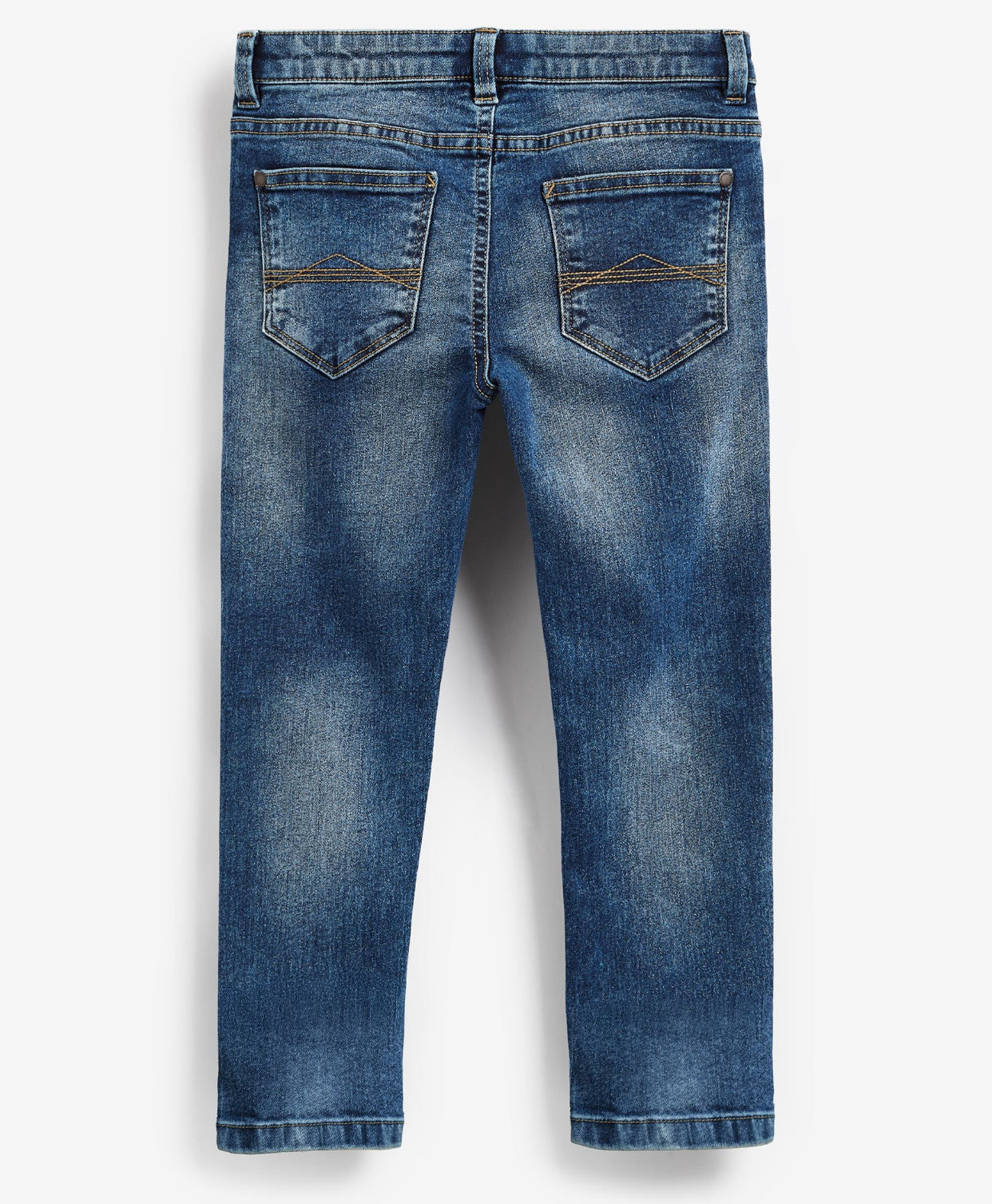 Blue Acid Wash Regular Fit Stretch Jeans
