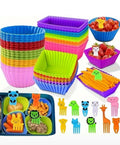 50pcs Silicone Bento Box Divider Plates
