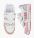 Barbie Panelled Sneakers with Hook and Loop Closure
