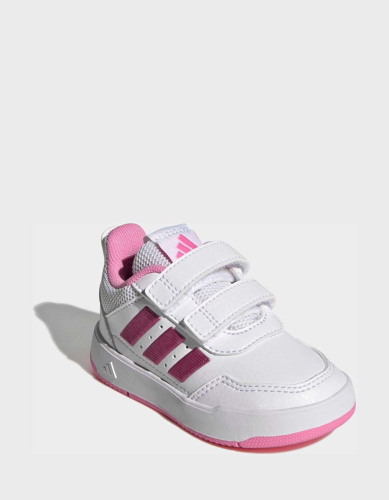 adidas White/Pink Hook and Loop Tensaur Sport 3.0 Infant Trainers