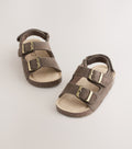 Chocolate Brown Corkbed Double Two Strap Sandals