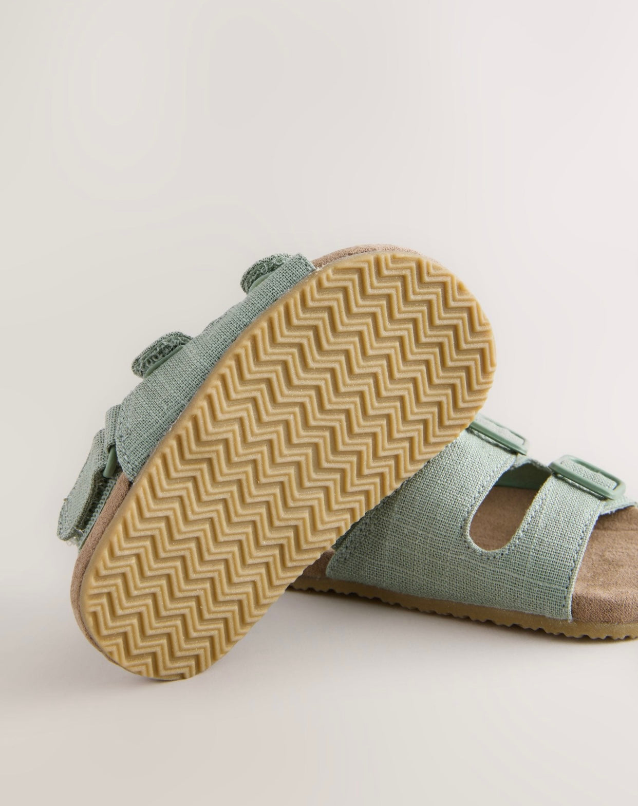 Sage Green Touch Fastening Baby Sandals