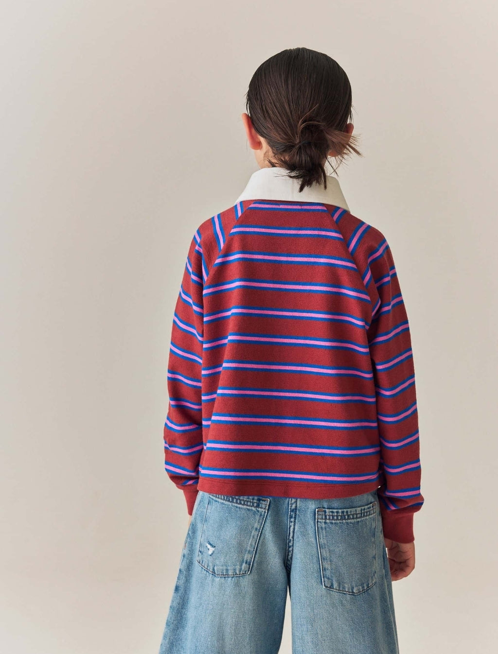 Brown Long Sleeve Rugby Top