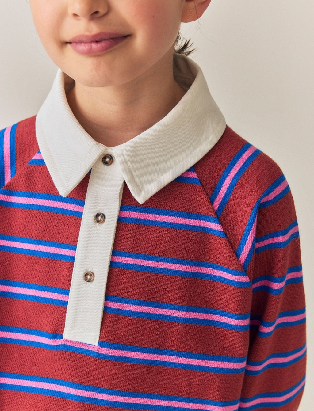 Brown Long Sleeve Rugby Top