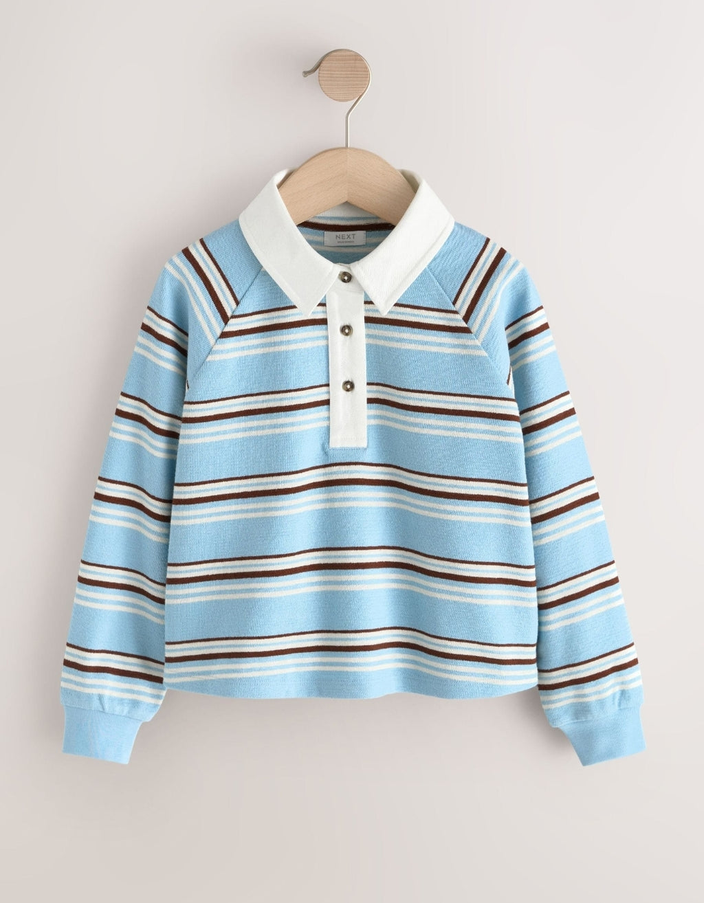 Blue Stripe Long Sleeve Rugby Top