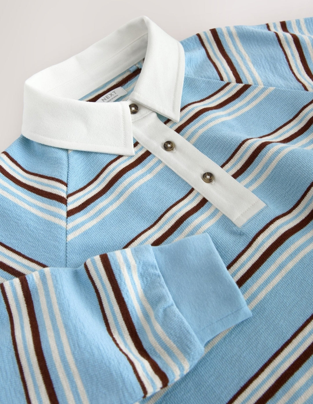 Blue Stripe Long Sleeve Rugby Top