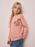 Pink Spot Horse Long Sleeve Top
