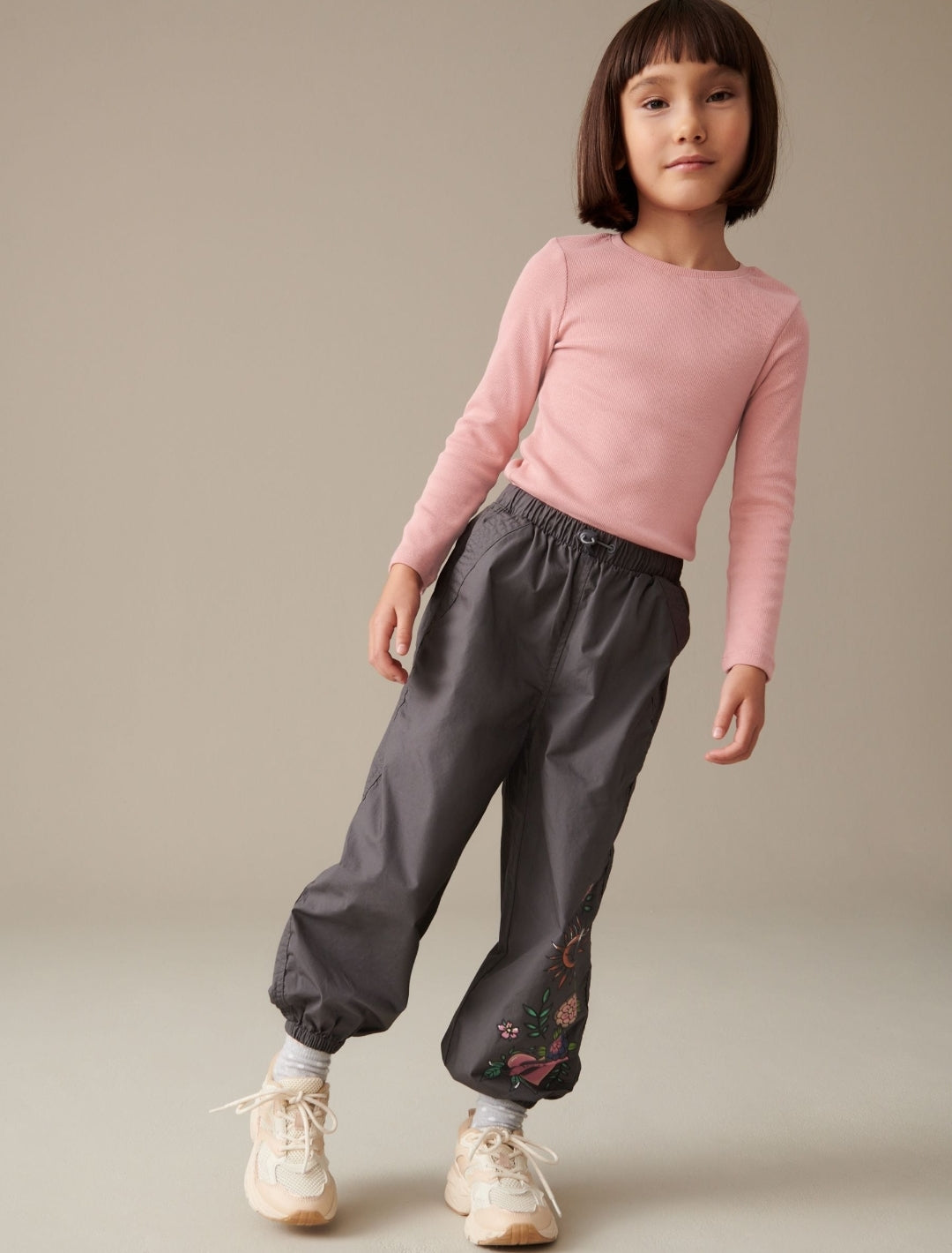 Pink Long Sleeve Ribbed Top