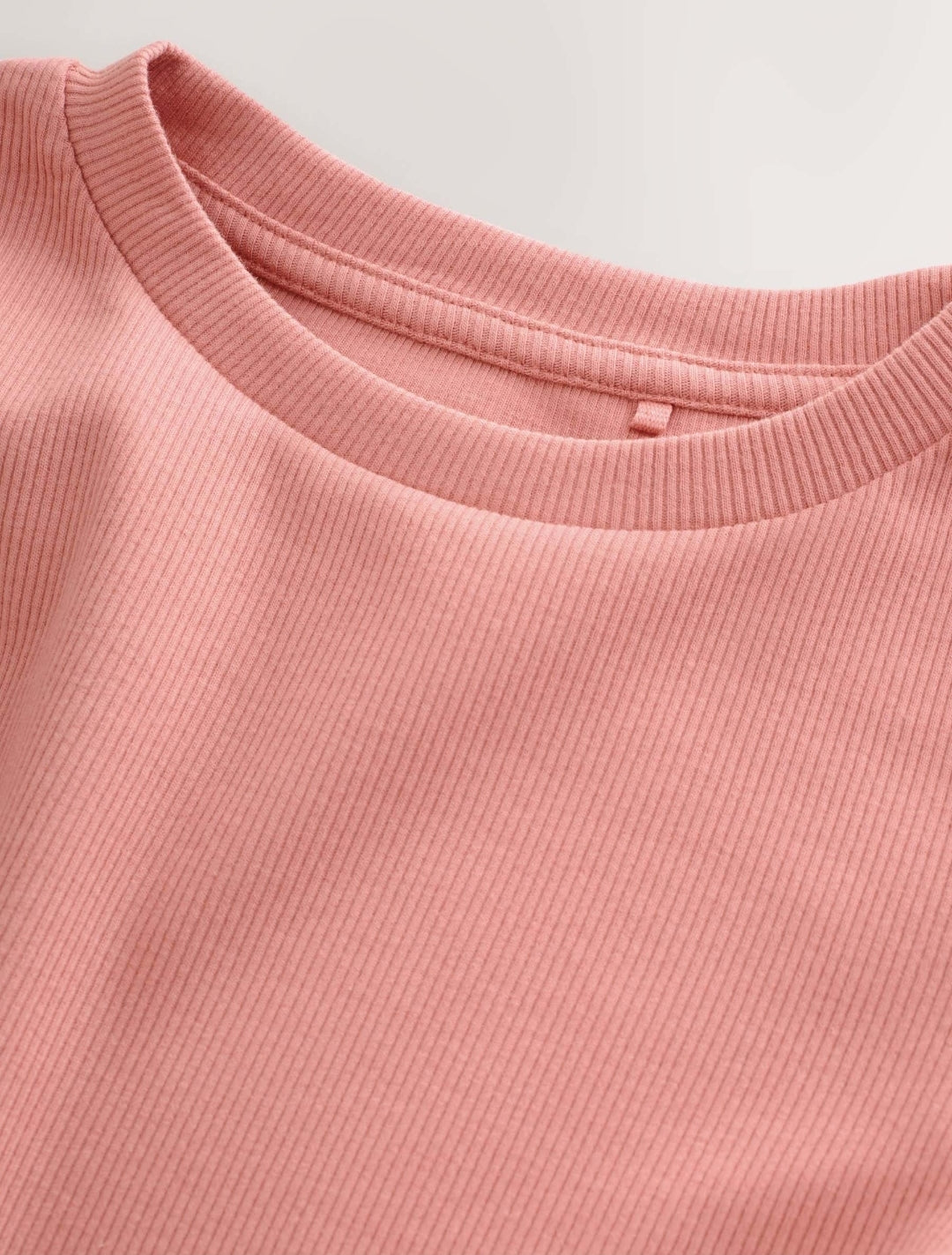 Pink Long Sleeve Ribbed Top