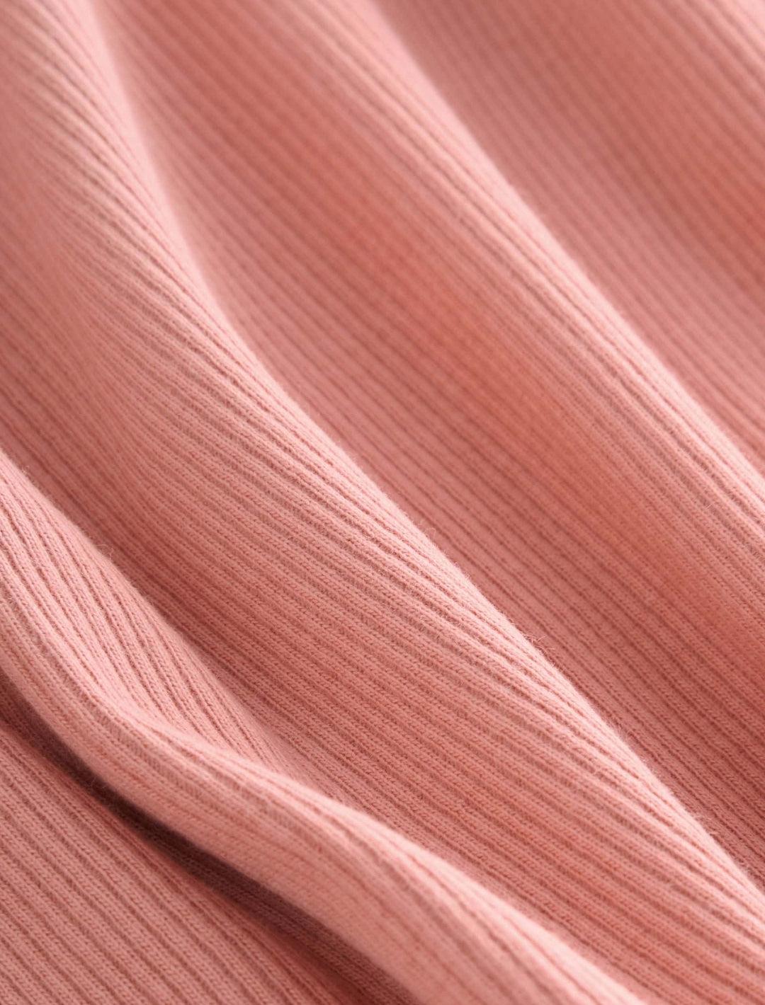 Pink Long Sleeve Ribbed Top