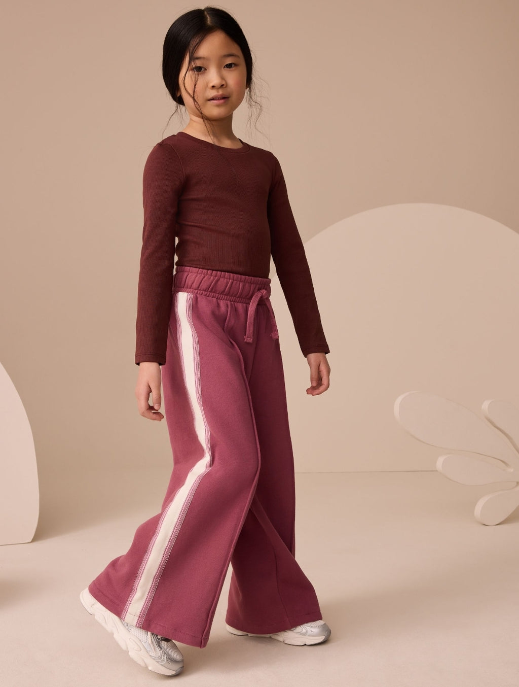 Chocolate Brown Long Sleeve Ribbed Top