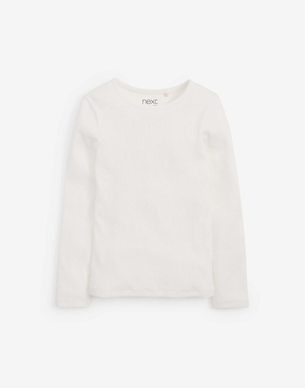 Ecru White/Cream Long Sleeve Ribbed Top