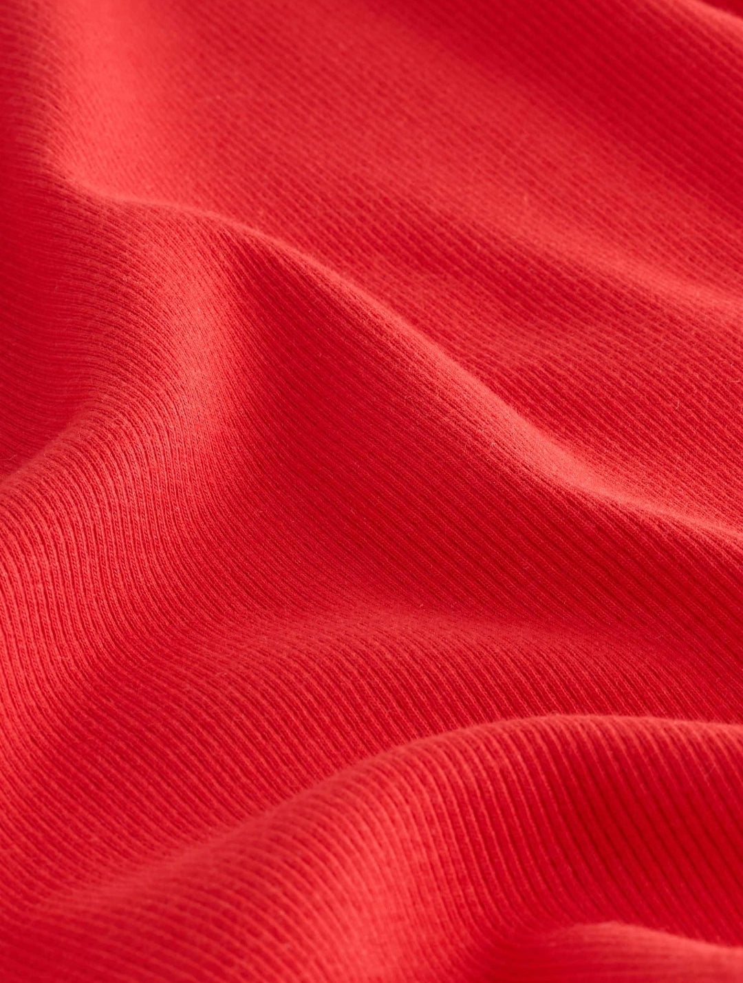 Red Long Sleeve Ribbed Top