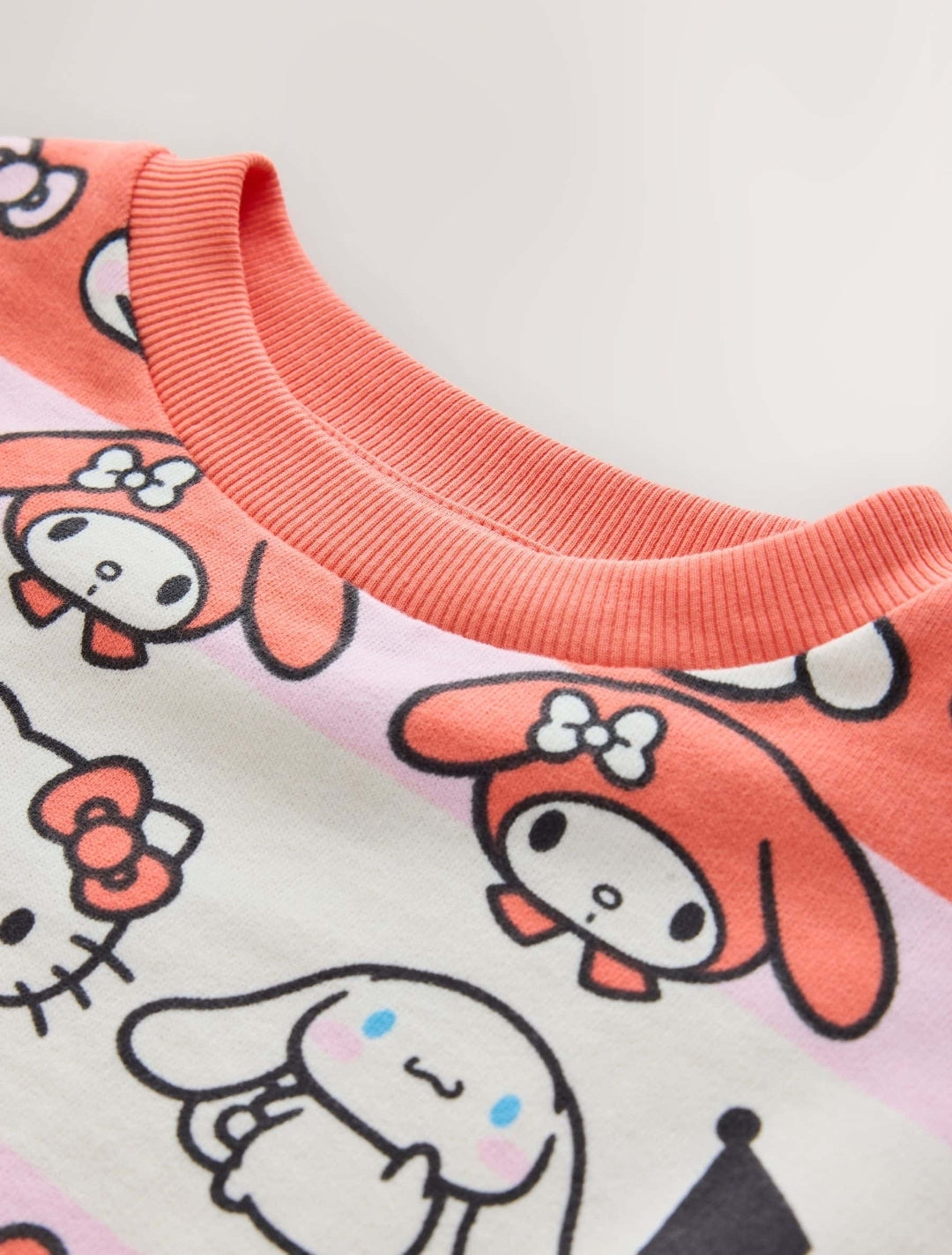 Red Stripe Hello Kitty Printed Sweatshirt