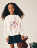 Cream Christmas Kpop Long Sleeve Sweatshirt